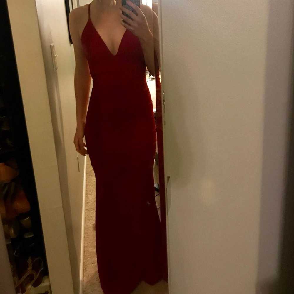 red prom dress - image 3