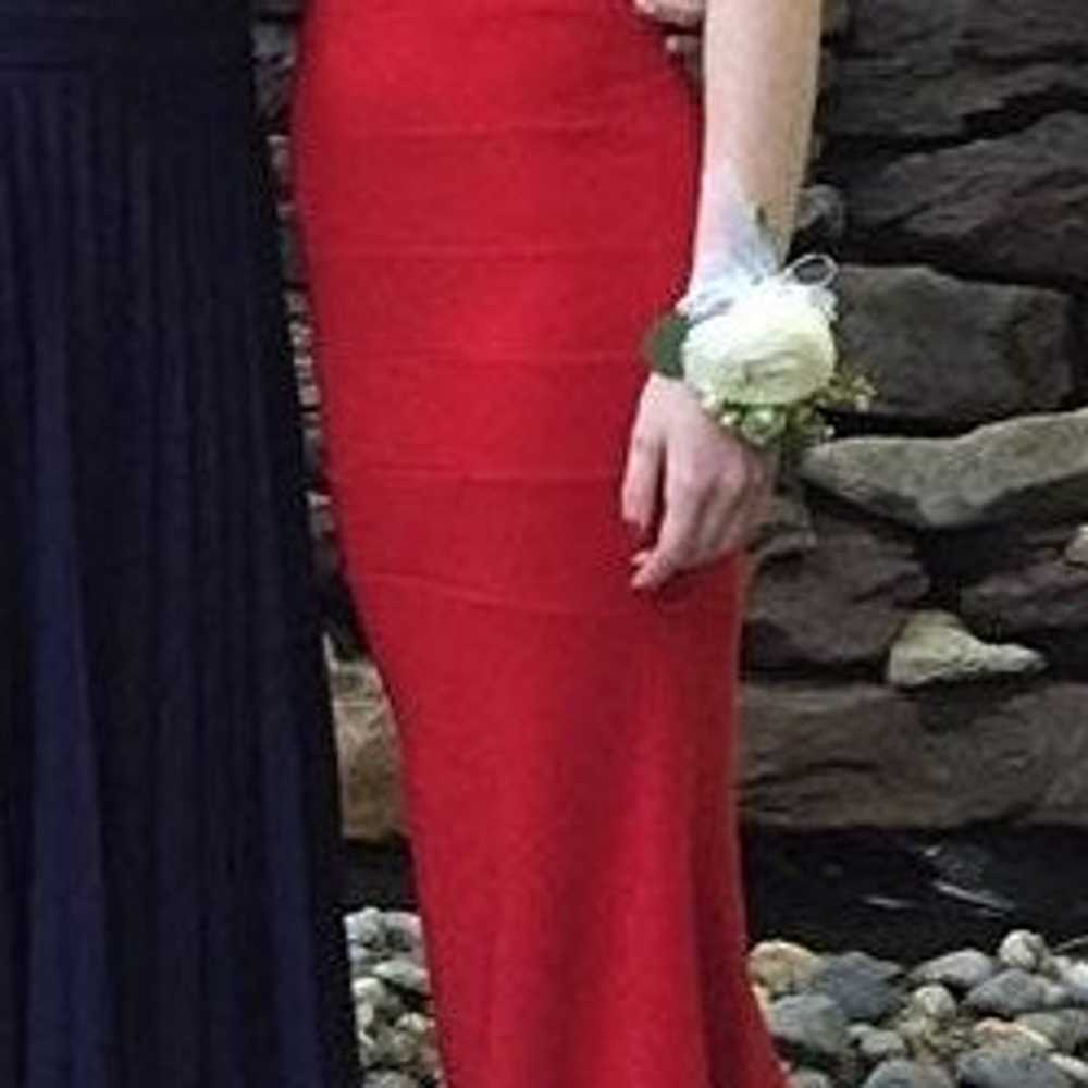 red prom dress - image 5