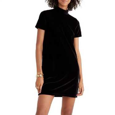 Madewell Black Velvet Dress