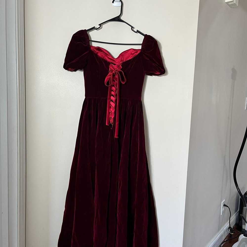 Red velvet dress formal dress prom dress event dr… - image 5