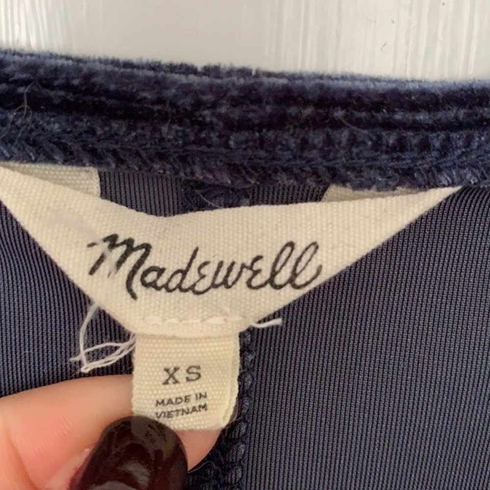 Madewell XS Balloon sleeve velvet shirt dress - image 3