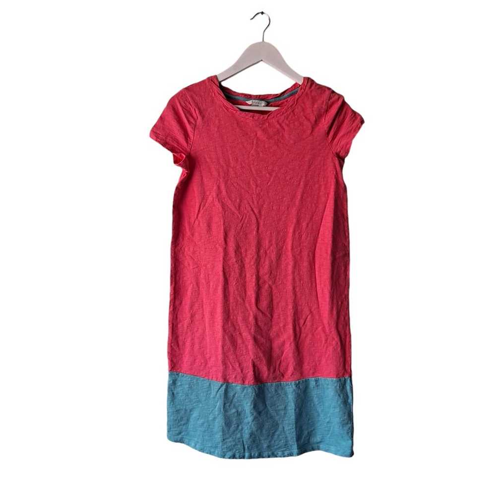 Boden Pink & Blue Colorblock Sheath Knit Dress - … - image 1