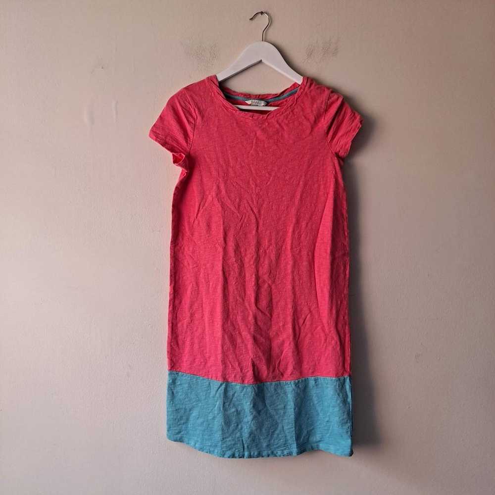 Boden Pink & Blue Colorblock Sheath Knit Dress - … - image 3