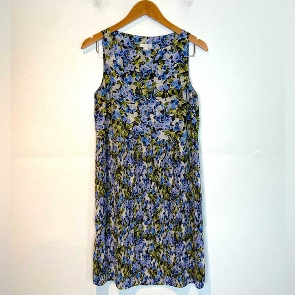 I. Jill Floral Pleated Midi Dress Size Small Slee… - image 1