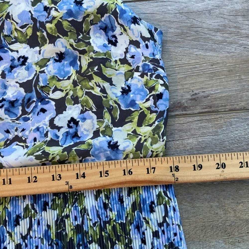 I. Jill Floral Pleated Midi Dress Size Small Slee… - image 7