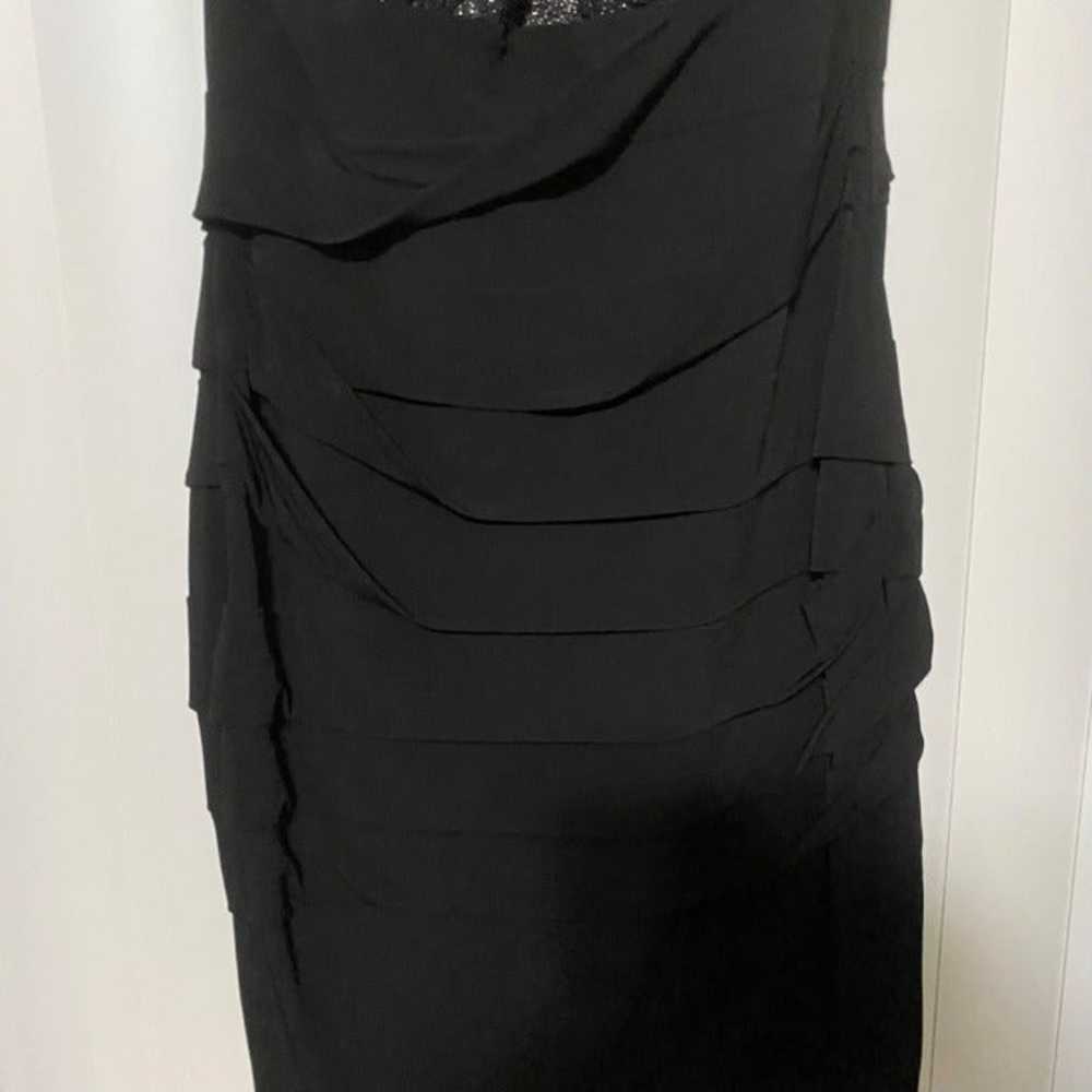 Saint Trepez one shoulder black dress with hints … - image 3