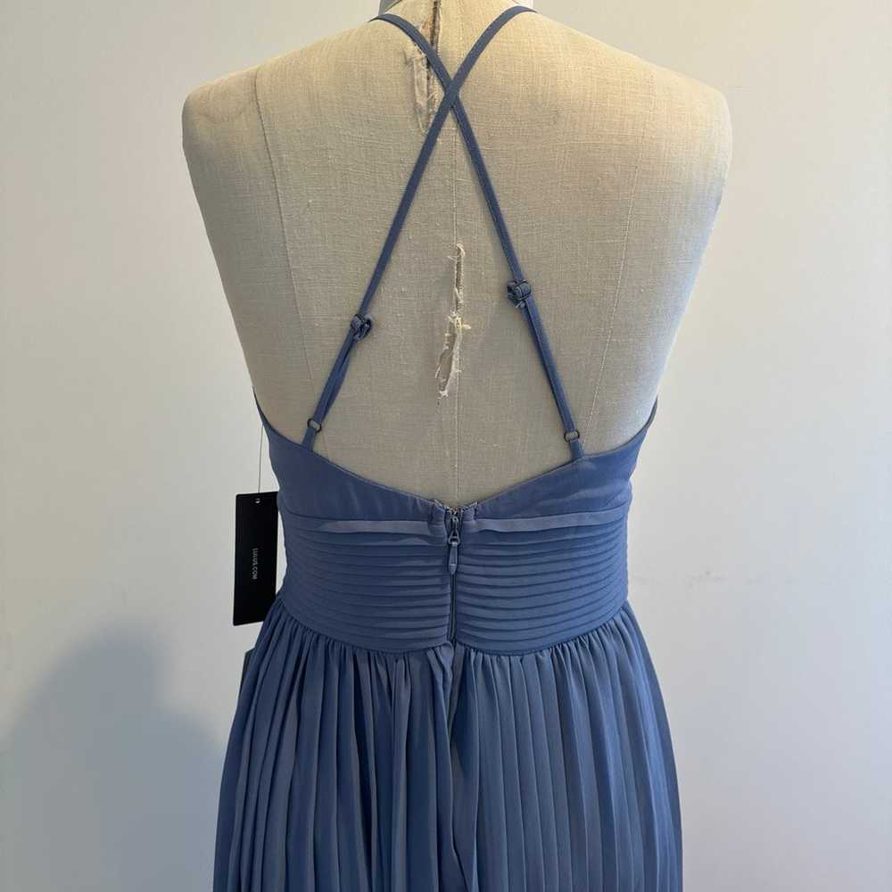 Lulus long blue dress - image 4