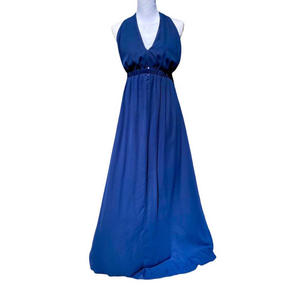 Show Me Your Mumu Luna Halter Dress Maxi Rich Nav… - image 6