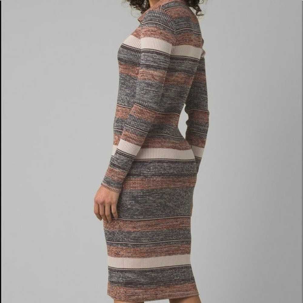 Prana Dress Small Knit Acadia Sweater Striped Lon… - image 2