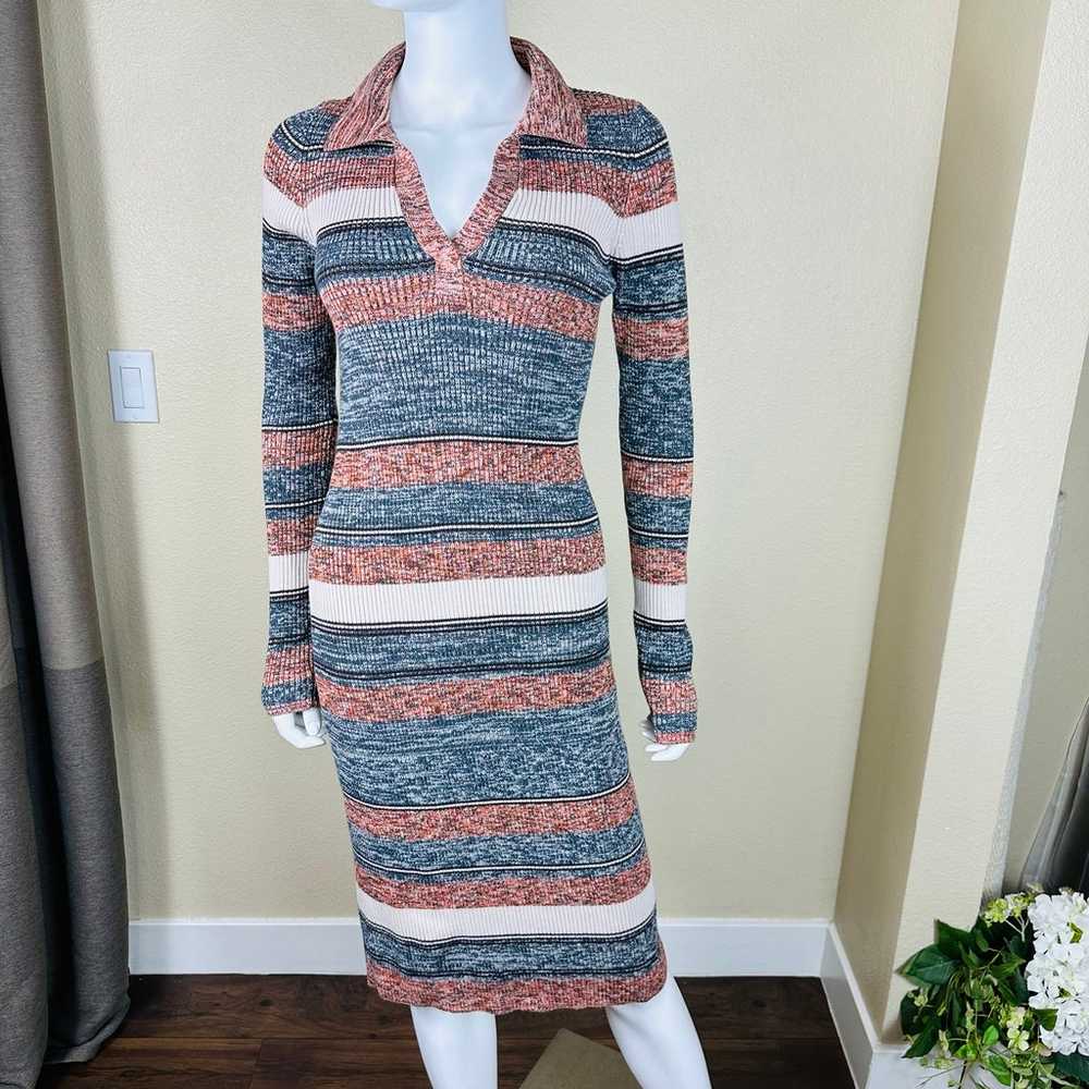 Prana Dress Small Knit Acadia Sweater Striped Lon… - image 3