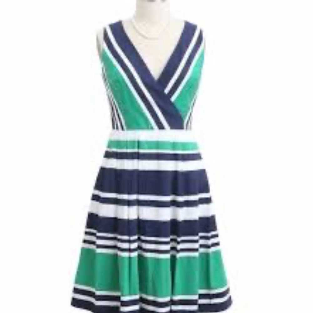 RALPH LAUREN stripe pleated dress size 6P - image 1