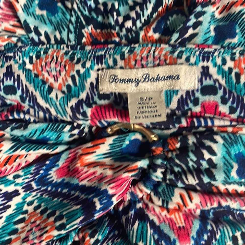 Tommy Bahama Prima Peacock Midi Dress Blue Island… - image 4