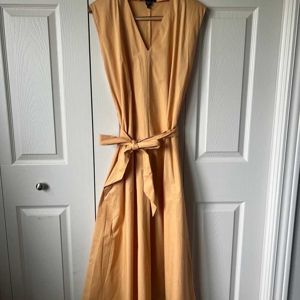 NWOT Maggy London Poplin Faux Wrap Midi Dress In … - image 4