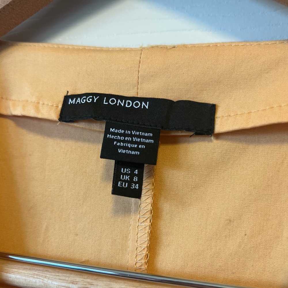 NWOT Maggy London Poplin Faux Wrap Midi Dress In … - image 5