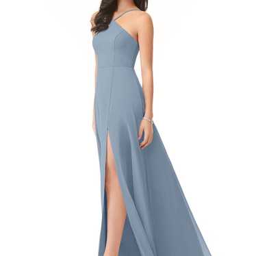 Azazie dusty blue bridesmaids dress