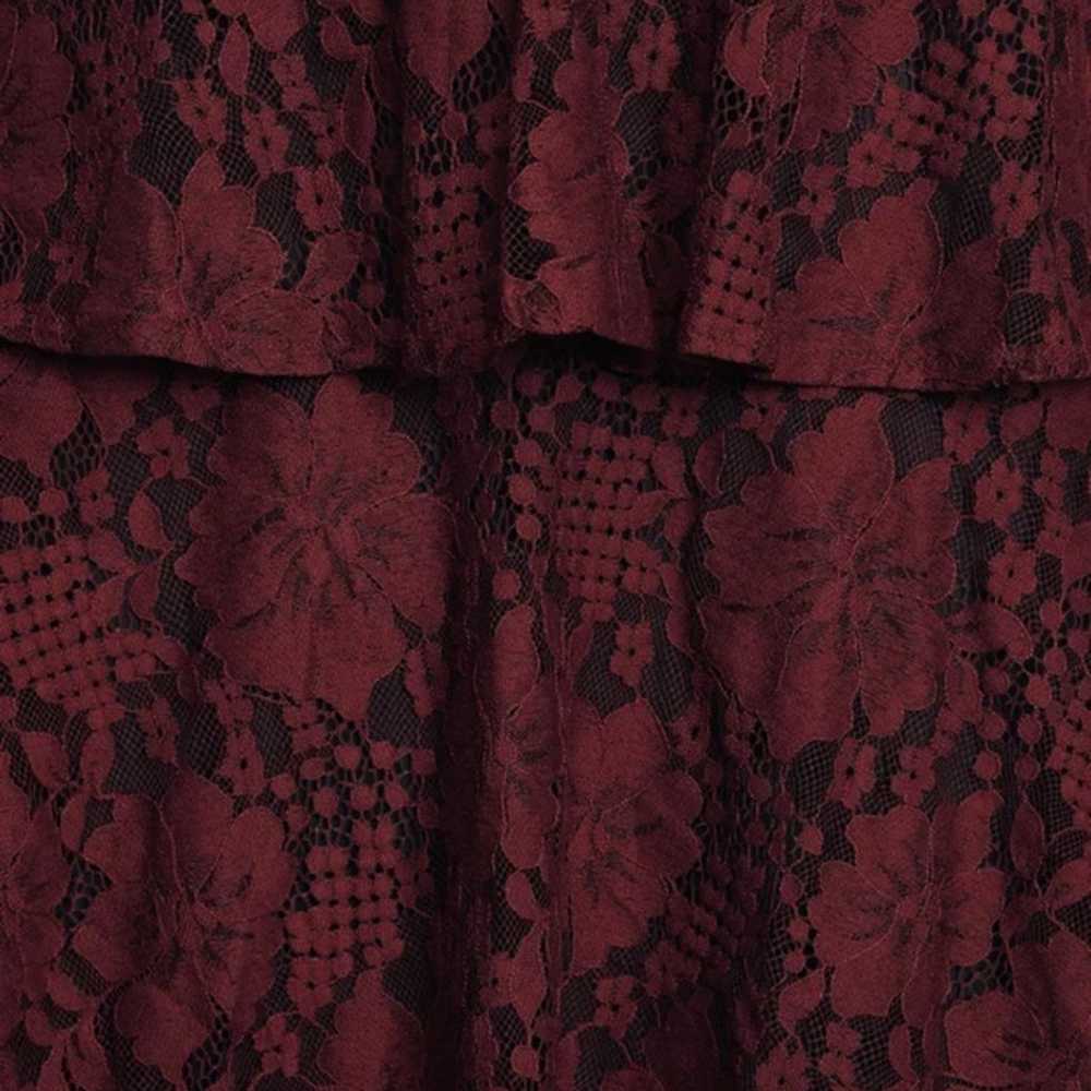 Lulus Molinetto Burgundy Lace Ruffled Tiered Slee… - image 6