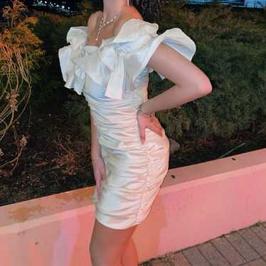 Annelise Embellished Draped Ruffle Maxi Dress in Plum