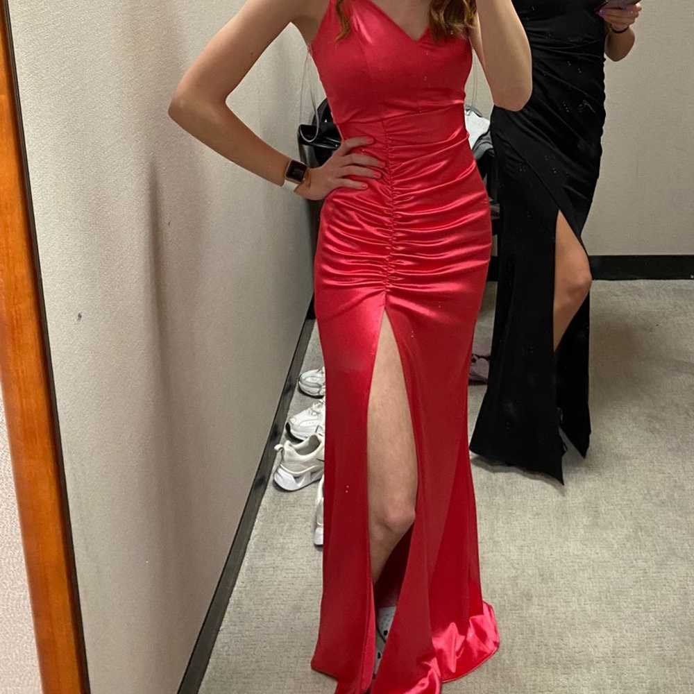 Hot pink prom dress - image 4