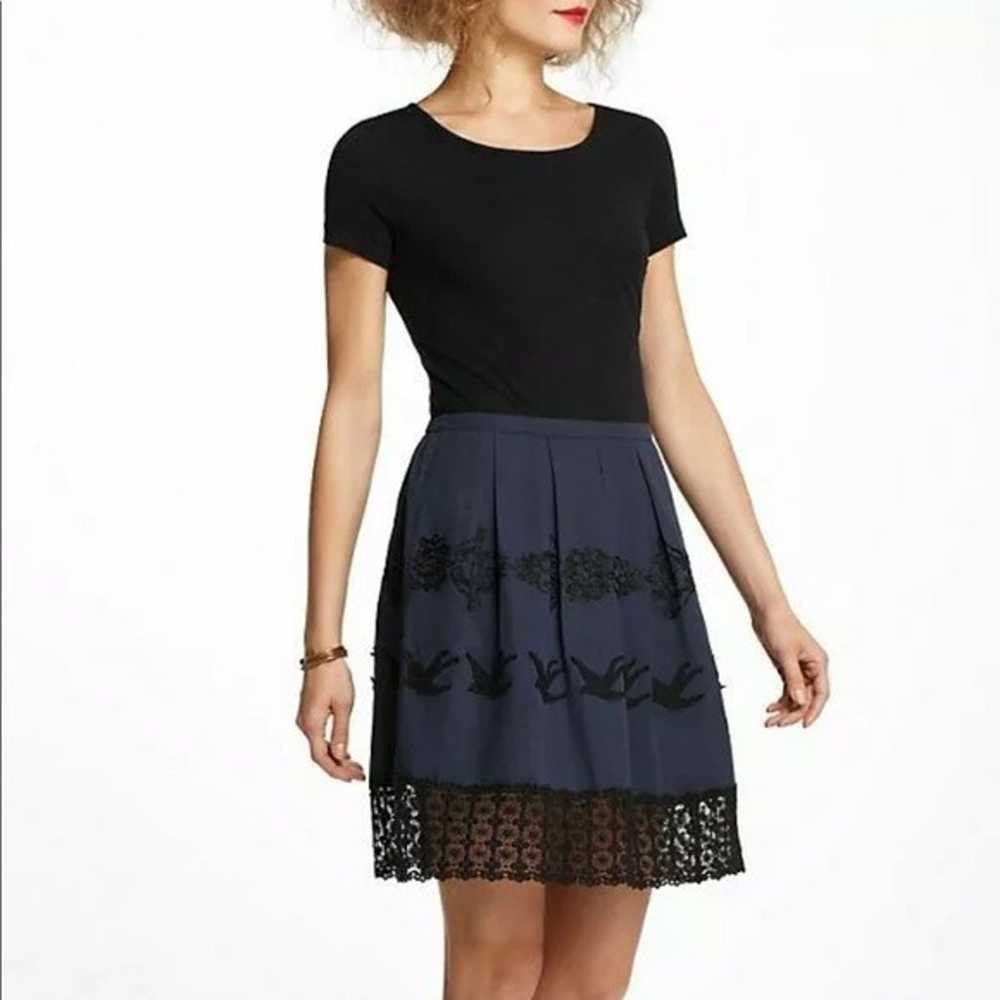 Leifnotes Black & Blue Embroidered Dress - image 1