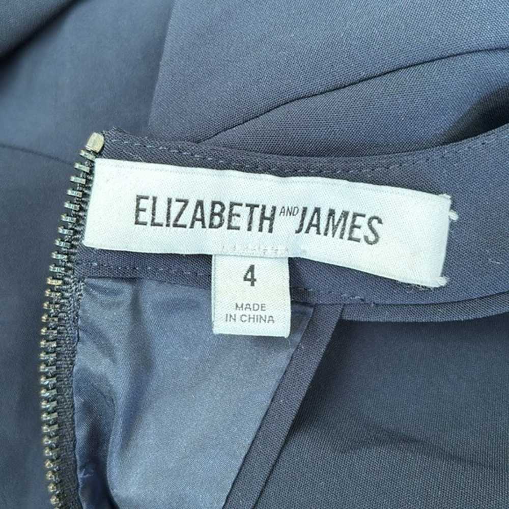 Elizabeth and James T-Strap Peplum Dress Navy 4 - image 7