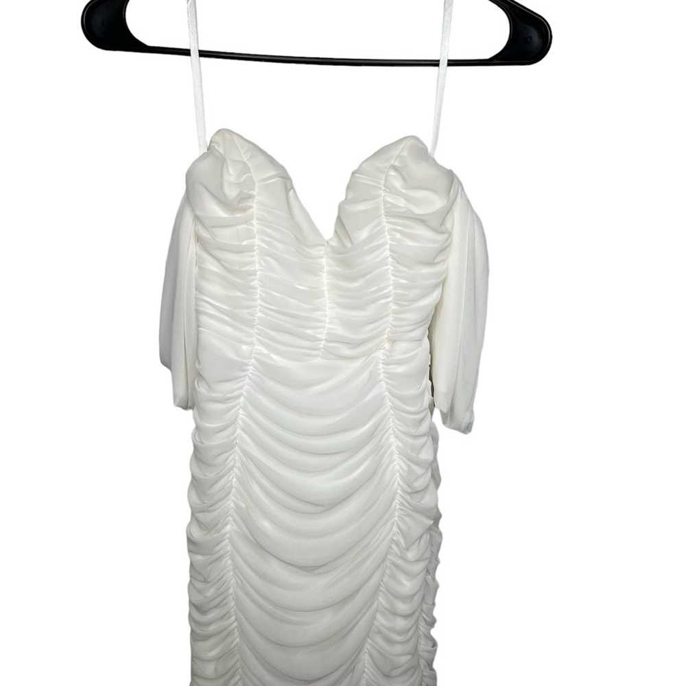 White ruched dress - image 2