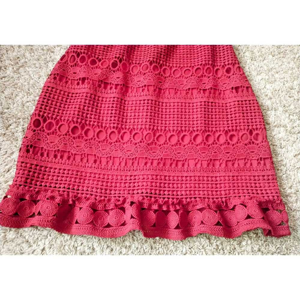 Two Sisters The Label Deep Red Crochet Lace Dress… - image 3
