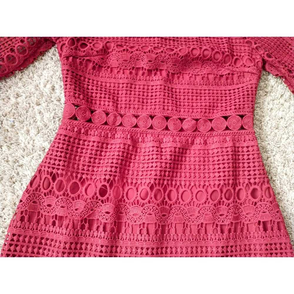 Two Sisters The Label Deep Red Crochet Lace Dress… - image 4