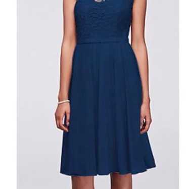 Blue midi formal dress
