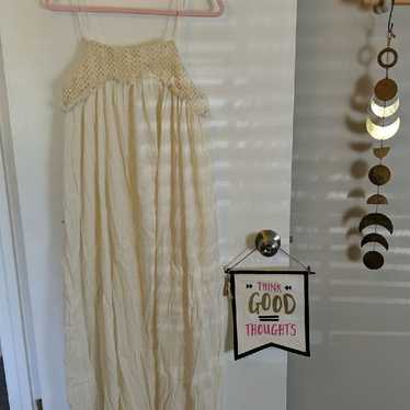 Cream Boho Moon River Dress