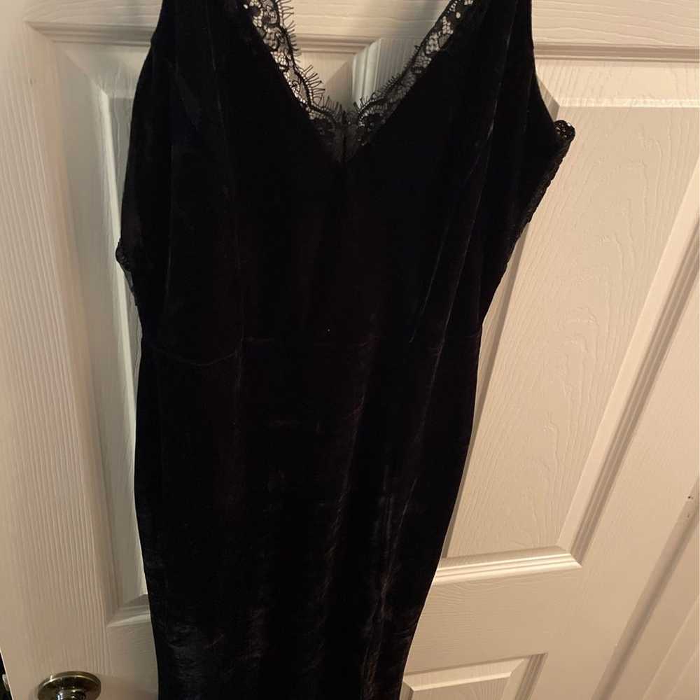 Black velvet dress - image 1