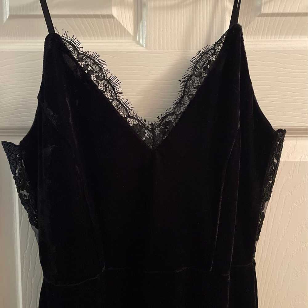 Black velvet dress - image 6