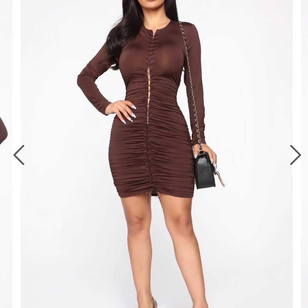 Fashion Nova Chocolate Brown Dress - image 1