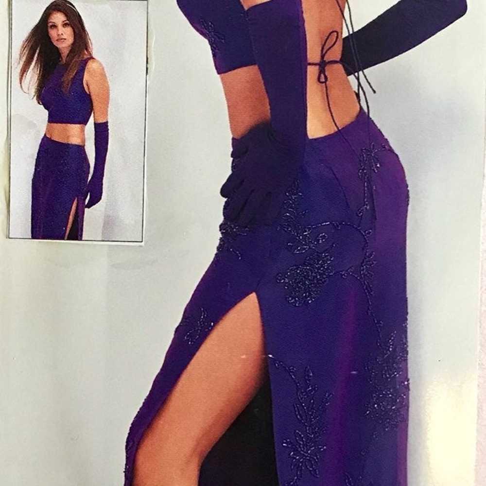 Gorgeous & Fun Purple Prom Gown 2-Piece - image 1