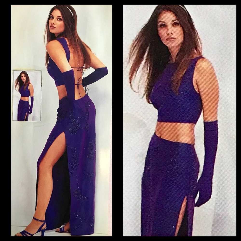 Gorgeous & Fun Purple Prom Gown 2-Piece - image 2