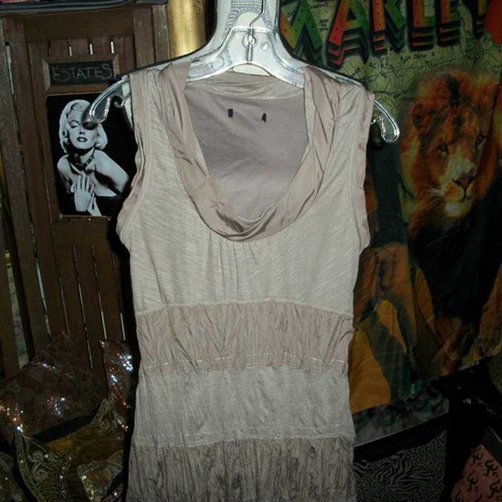 ANTHROPOLOGIE RYU Modcloth Romantic Camel Dress S… - image 3