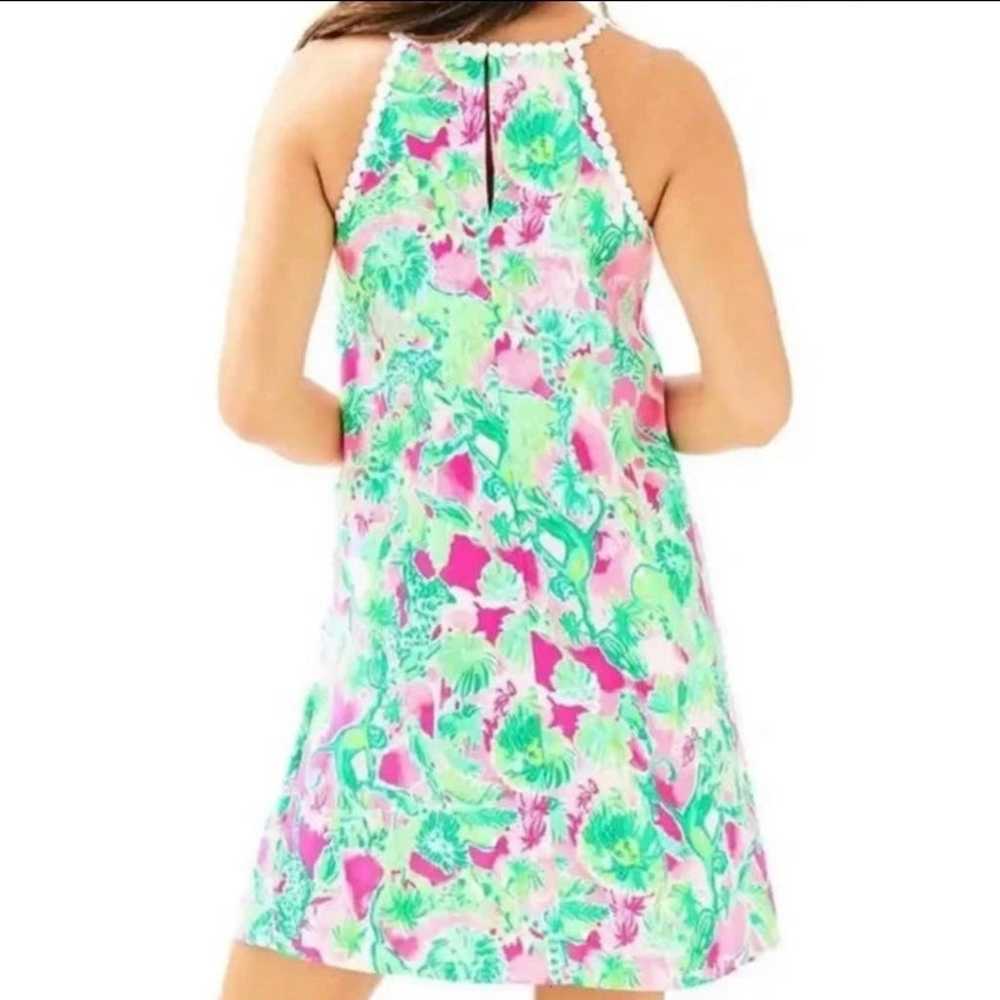 Lilly Pulitzer shift dress size 6 tropical pink g… - image 2