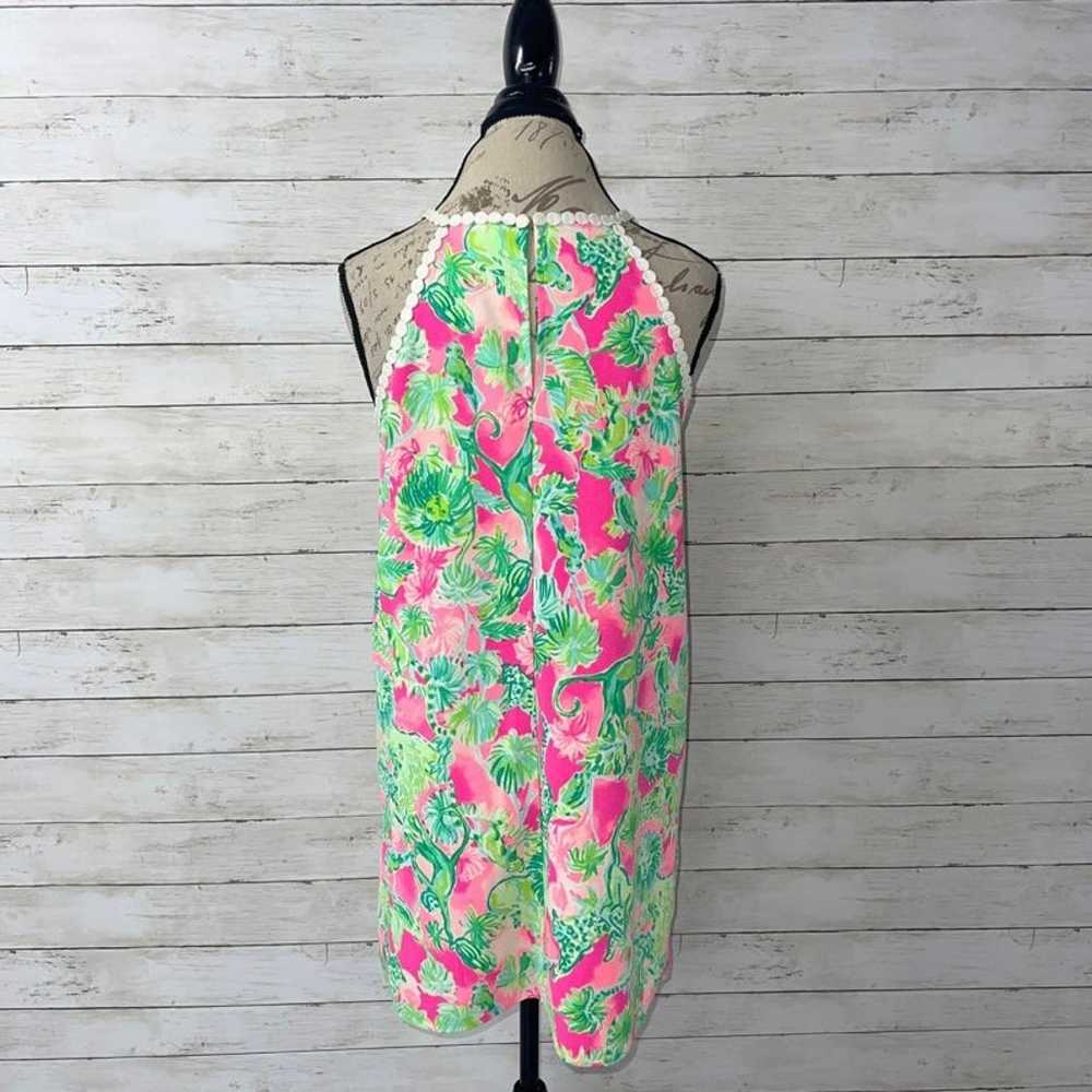 Lilly Pulitzer shift dress size 6 tropical pink g… - image 5
