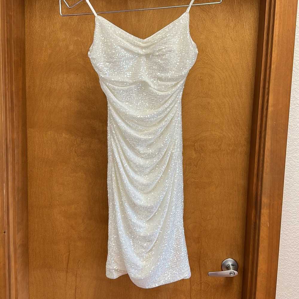 White Sequin Dress - Size Small - image 1