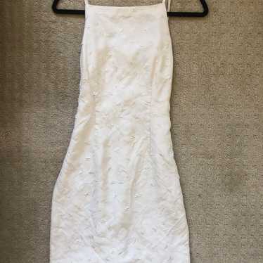 beautiful beaded cream dress mini - image 1