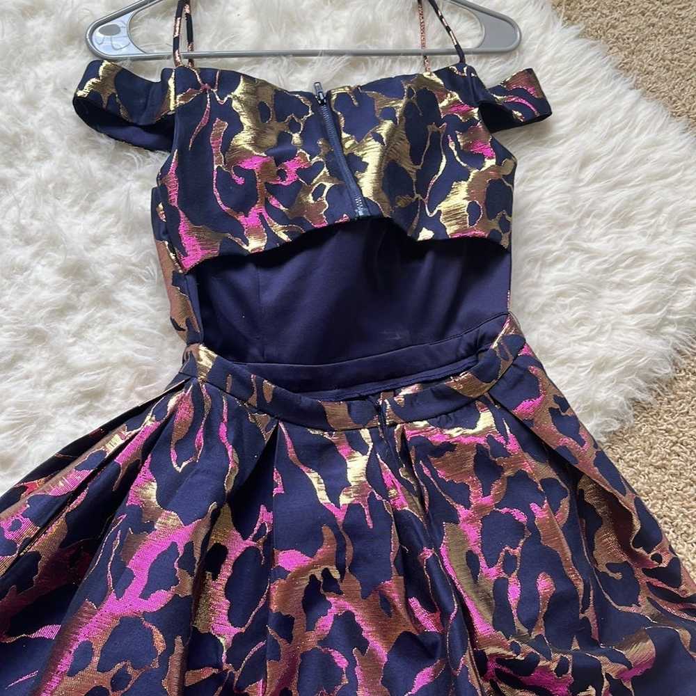homecoming dress Morgan & Co Mini Dress Blue Pink… - image 5