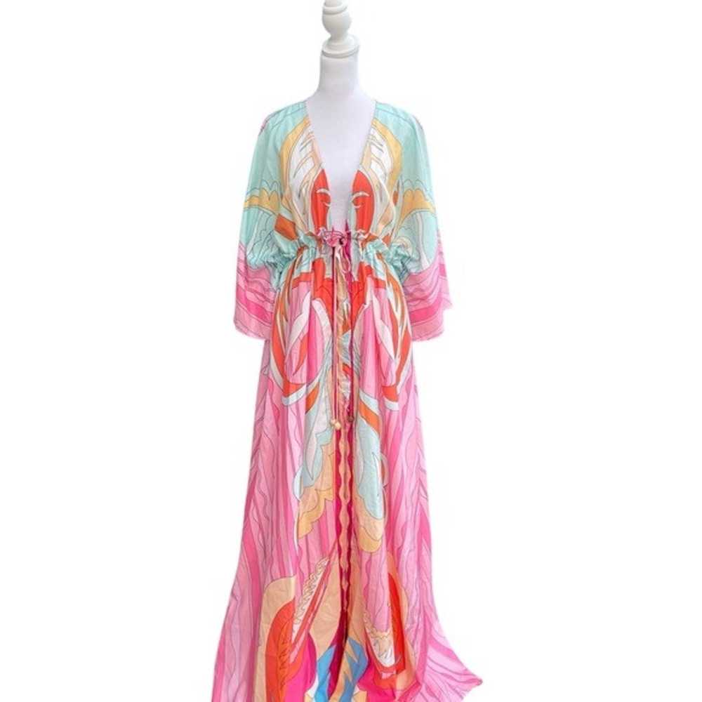 Chic Me Coverup Maxi Dress Pucci style Size medium - image 1