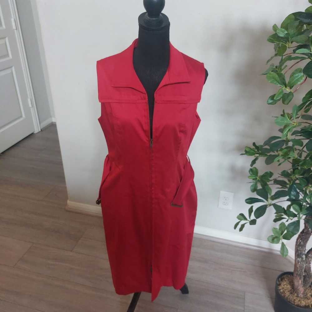 BIGIO Collection Women's Red Sleeveless Midi Dres… - image 10