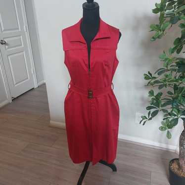 BIGIO Collection Women's Red Sleeveless Midi Dres… - image 1