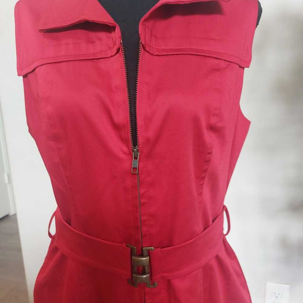 BIGIO Collection Women's Red Sleeveless Midi Dres… - image 4