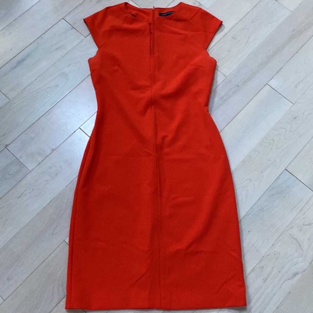Zara orange stretch shift dress - image 3