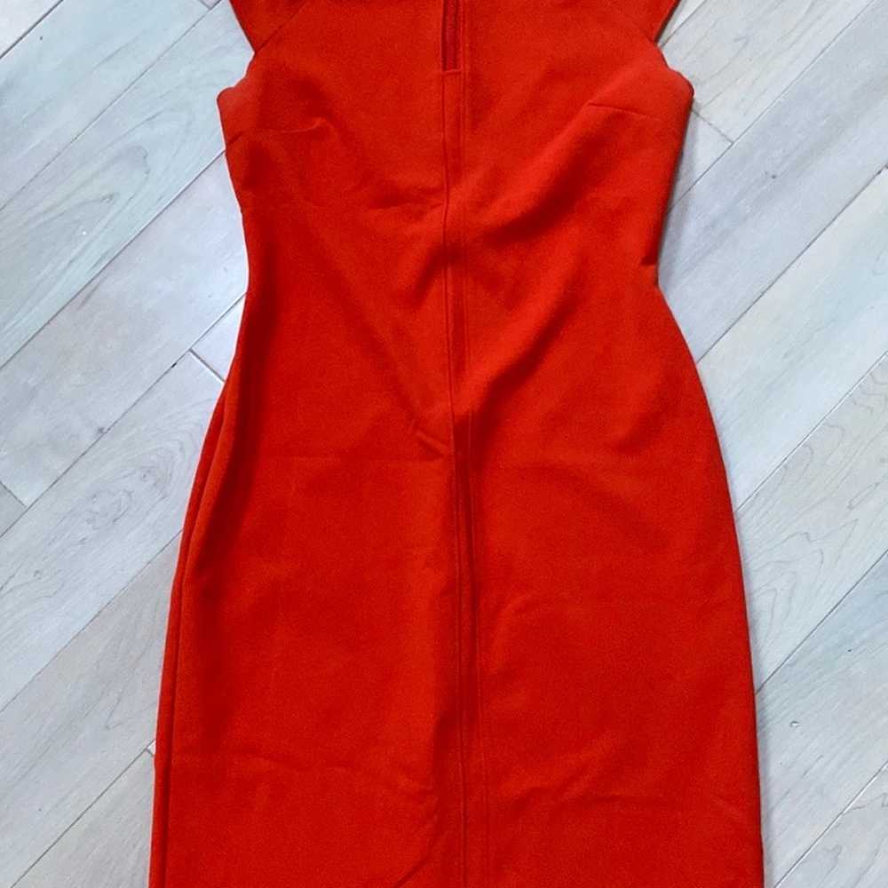 Zara orange stretch shift dress - image 4