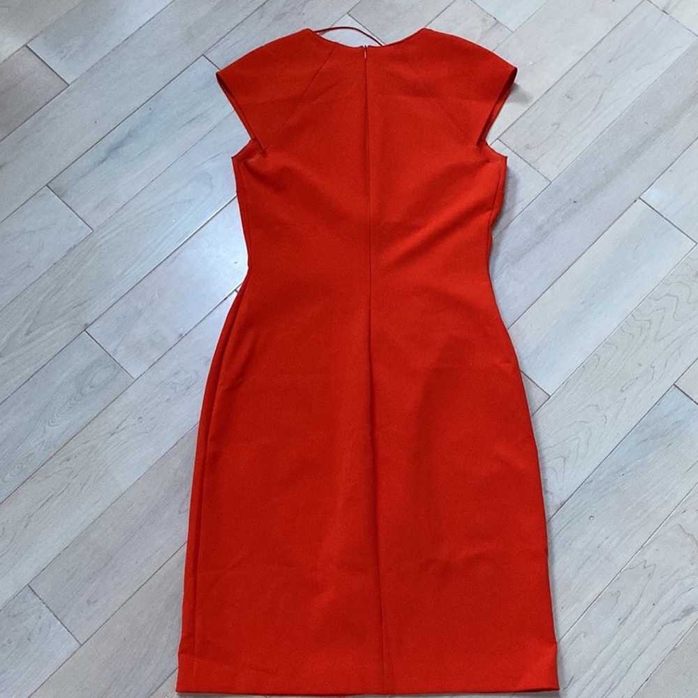 Zara orange stretch shift dress - image 8