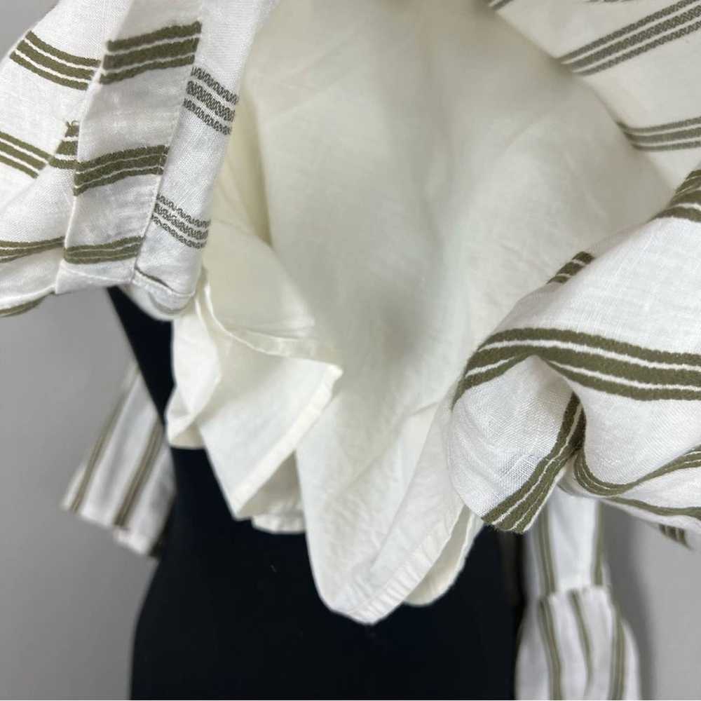 Soft Surroundings Linen Striped Summer Dress Crea… - image 5