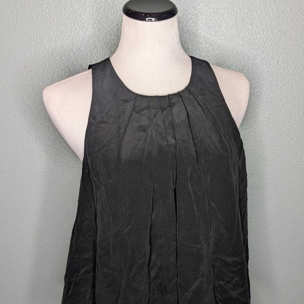 Joie 100% silk black sleeveless lightweight lined… - image 4