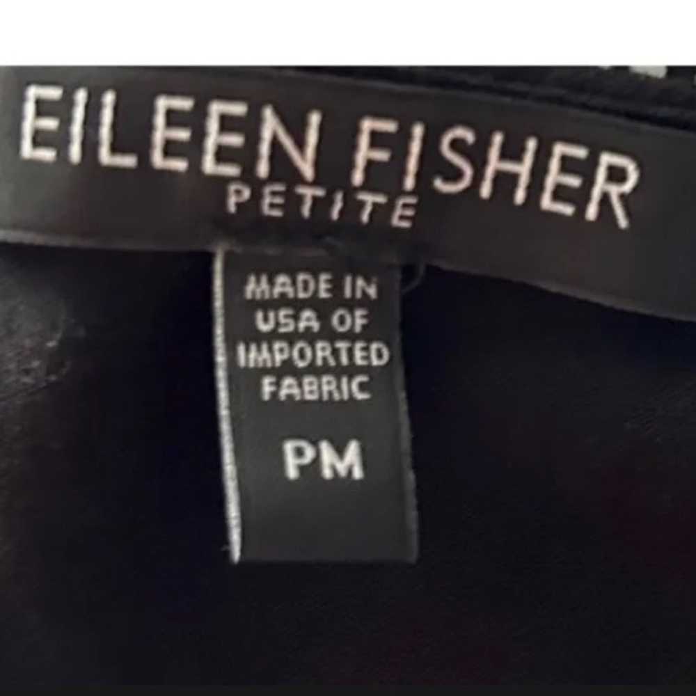 Eileen Fisher Medium petite black sleeveless midi… - image 3